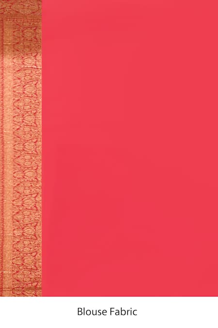 Naaritva India_Blue Crepe, Chiffon, Handwoven Work Ink Banarasi Saree With Running Blouse _Online_at_Aza_Fashions