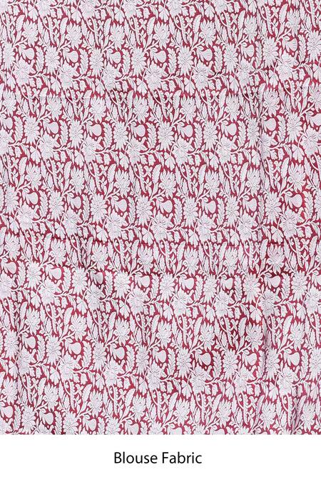 Buy_Naaritva India_Maroon Zari Handwoven Banarasi Saree With Running Blouse _Online_at_Aza_Fashions