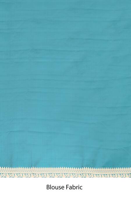 Naaritva India_Green Zari Handwoven Banarasi Saree With Running Blouse _Online_at_Aza_Fashions