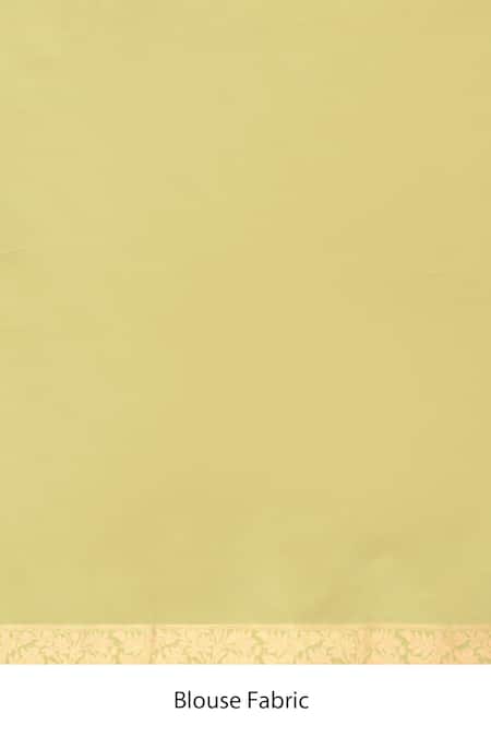 Naaritva India_Green Zari Handwoven Work Light Banarasi Saree With Running Blouse _Online_at_Aza_Fashions