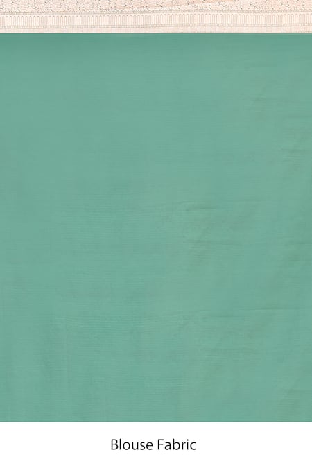 Naaritva India_Emerald Green Zari Handwoven Banarasi Saree With Running Blouse _Online_at_Aza_Fashions