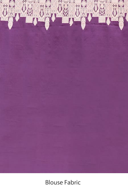 Buy_Naaritva India_Purple Zari Handwoven Work Banarasi Saree With Running Blouse _Online_at_Aza_Fashions