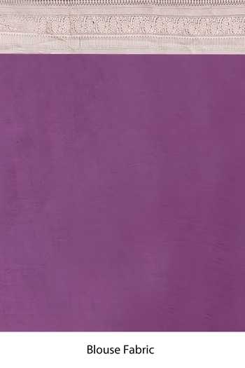 Naaritva Banaras_Purple Zari Handwoven Banarasi Saree With Running Blouse _Online_at_Aza_Fashions