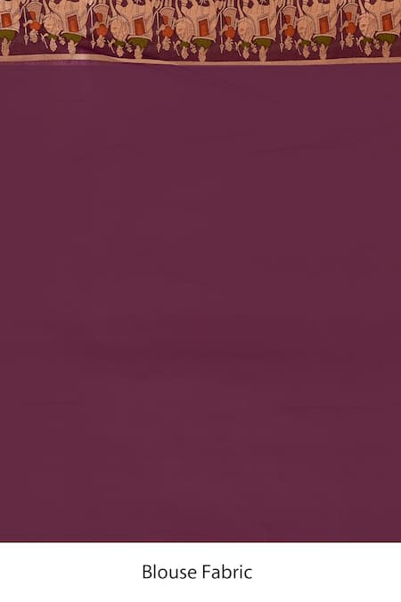 Naaritva India_Purple Zari Handwoven Work Banarasi Saree With Running Blouse _Online_at_Aza_Fashions