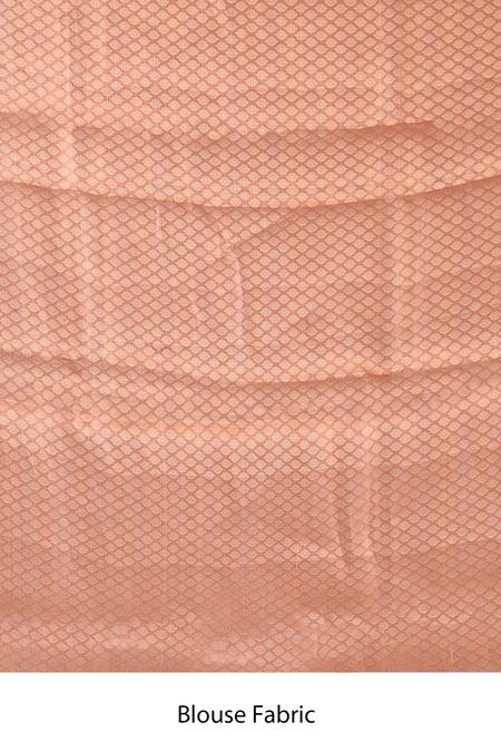 Buy_Naaritva India_Rose Gold Tissue Zari Handwoven Banarasi Saree With Running Blouse _Online_at_Aza_Fashions