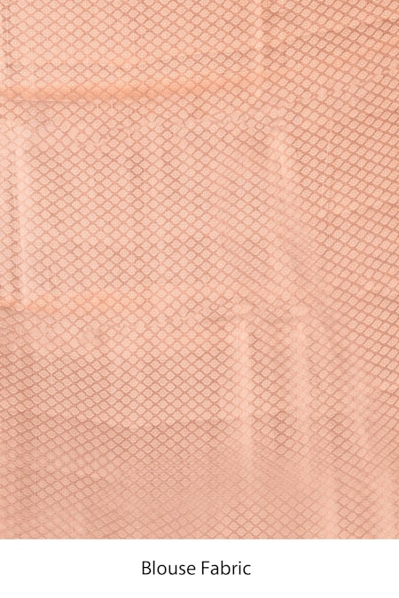 Shop_Naaritva India_Brown Tissue Zari Handwoven Copper Banarasi Saree With Running Blouse _Online_at_Aza_Fashions