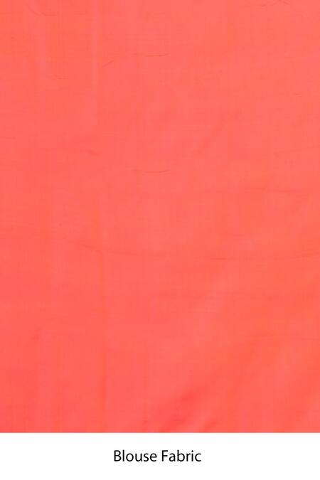 Naaritva India_Red Zari Handwoven Banarasi Saree With Running Blouse _Online_at_Aza_Fashions