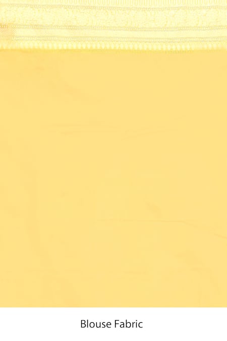 Shop_Naaritva India_Yellow Zari Handwoven Banarasi Saree With Running Blouse _Online_at_Aza_Fashions