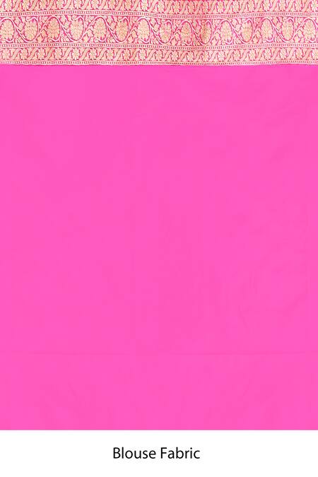 Buy_Naaritva India_Pink Silk Zari Handwoven Banarasi Saree With Running Blouse 