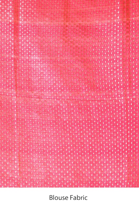Shop_Naaritva India_Pink Silk Zari Handwoven Banarasi Saree With Running Blouse _Online_at_Aza_Fashions