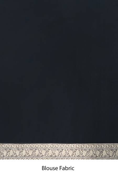 Naaritva India_Black Silk Zari Handwoven Banarasi Saree With Running Blouse _Online_at_Aza_Fashions