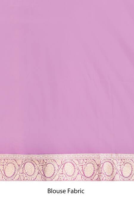 Shop_Naaritva India_Purple Zari Handwoven Banarasi Saree With Running Blouse _Online_at_Aza_Fashions