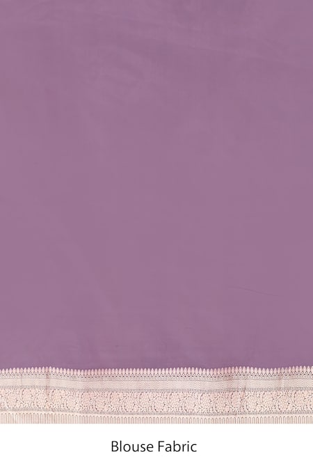 Naaritva India_Purple Zari Handwoven Work Banarasi Saree With Running Blouse _Online_at_Aza_Fashions