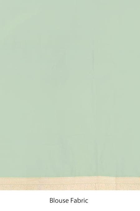 Naaritva India_Aqua Zari Handwoven Green Banarasi Saree With Running Blouse _Online_at_Aza_Fashions