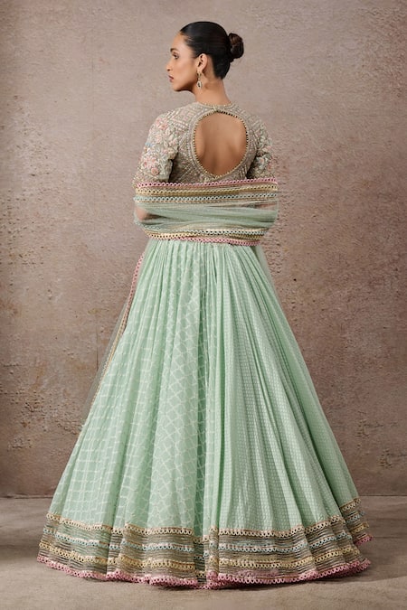 Tarun Tahiliani Floral Textile Lehenga Set 