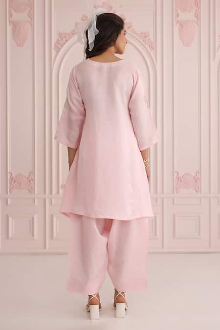 Charu Makkar Designer Pink Kurta Set  