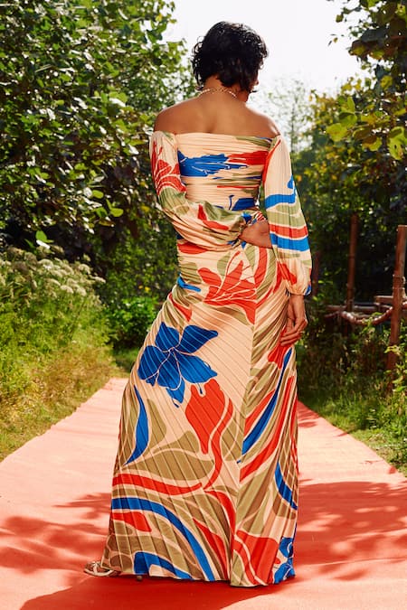 Zwaan Multi Color Satin Sandra Skirt Set 