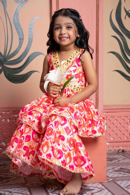 Kirti Agarwal - Pret N Couture_Pink Modal, Satin Beads And Peach Kurta Sharara Set_at_Aza_Fashions