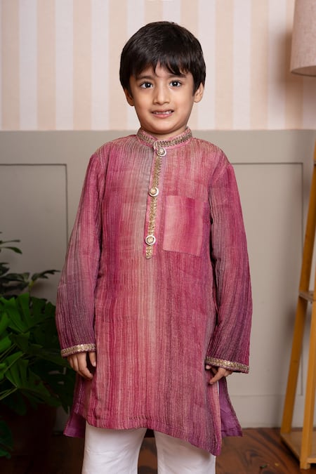 Buy Kirti Agarwal - Pret N Couture Maroon Cotton, Tissue, Silk Kurta And Pyjama Set Online at Aza Fashions Buy_Kirti Agarwal - Pret N Couture_Maroon Cotton, Tissue, Silk Kurta And Pyjama Set _Online_at_Aza_Fashions