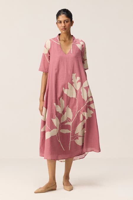 Kharakapas Coral Meadow Dress 