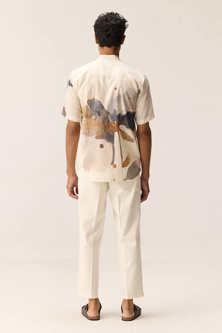 Kharakapas Canyon Floral Print Cotton Mul Shirt 