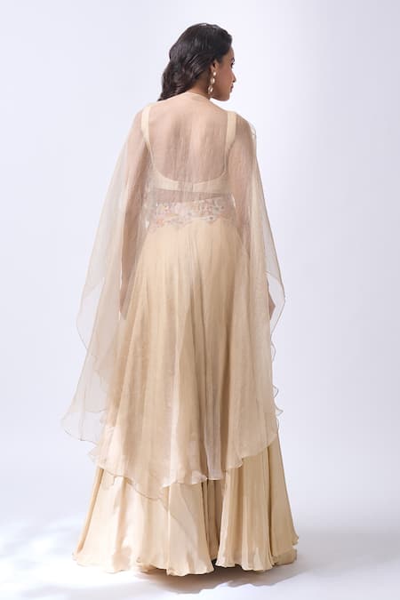 Neha Mehta Couture Golden Hand Embroidered Lehenga Set 