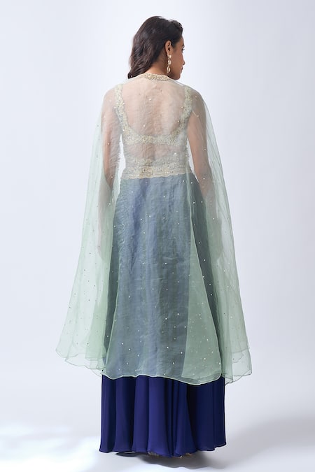 Neha Mehta Couture Placement Hand Embroidered Lehenga Set 