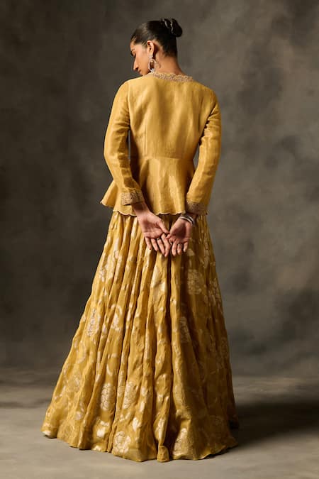 Saundh Yellow Designer Lehenga Set 