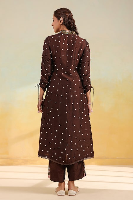 Label Niti Bothra Brown Orchid Kurta Set 