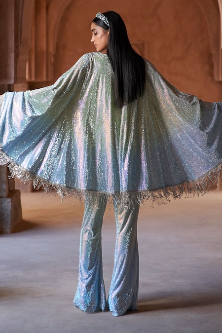 Itrh Ombre Crystal Embellished Tunic & Pant Set 