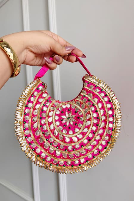 Boxwish By Bhumika Gotta Patti Moon Bag 