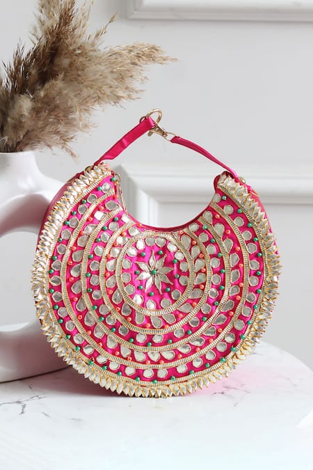 Boxwish By Bhumika Gotta Patti Moon Bag 