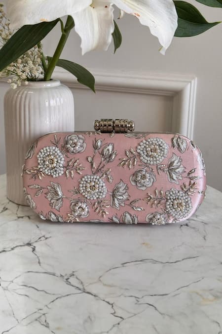 Boxwish By Bhumika Blossom Applique Handwork Clutch Bag 