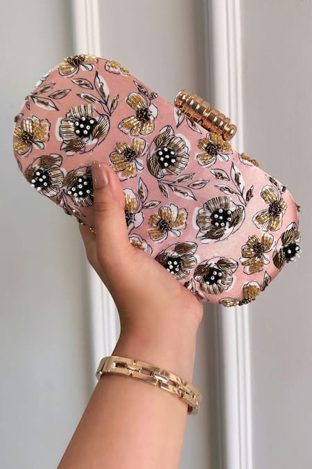 Boxwish By Bhumika Blossom Applique Handwork Clutch Bag 