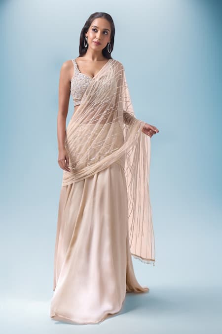 Neha Mehta Couture Hand Embroidered Silk Lehenga Set 