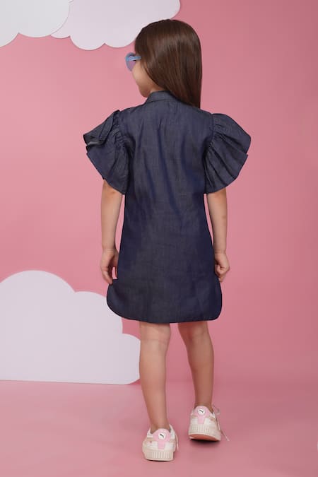 Hoity Moppet Blue Floral Designer Dress 