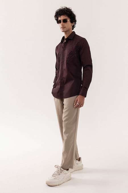 PAARSH Designer Puddle Giza Cotton Shirt 