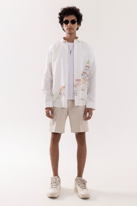 PAARSH Embroidered Linen Shirt 