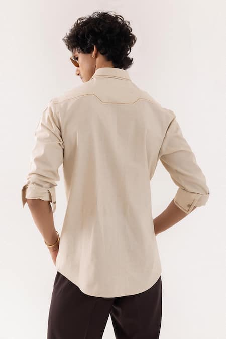 PAARSH Illustrated Map Linen Shirt 