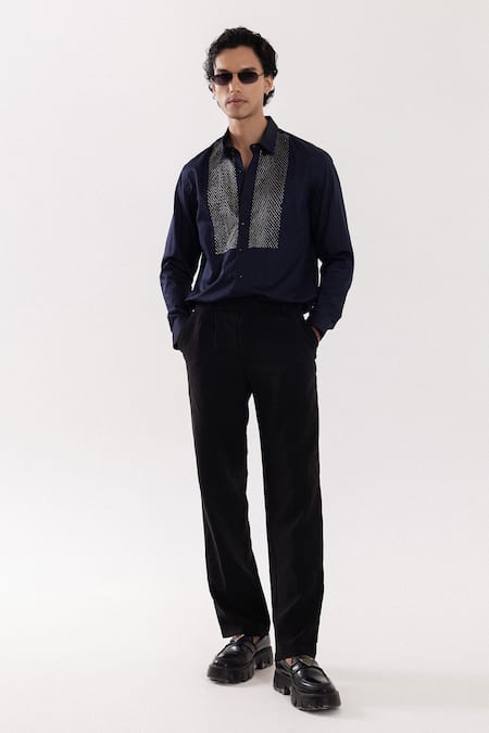 PAARSH Designer Dark Navy Shirt 