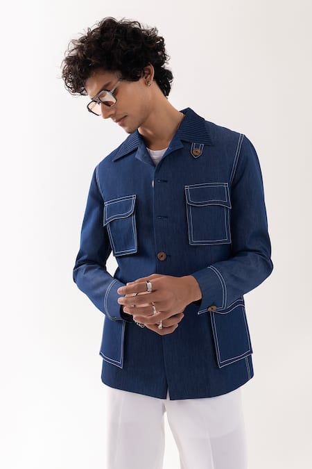 PAARSH Blue Denim Shacket 