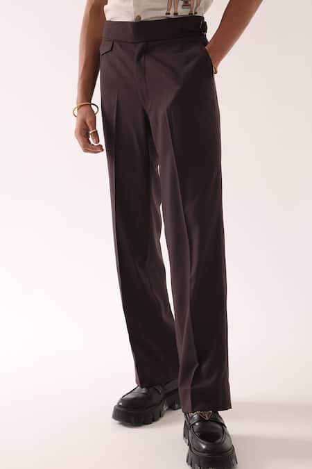 PAARSH Brown Terrywool Trousers 