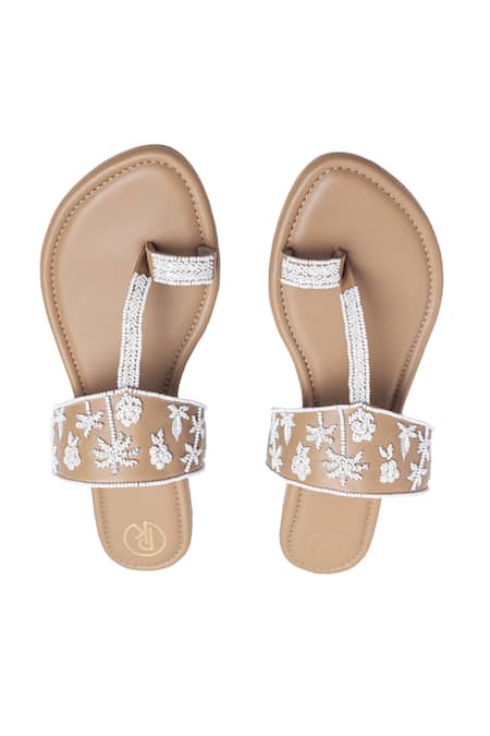 Preet Kaur Palm Tan Kolhapuri Sandals 