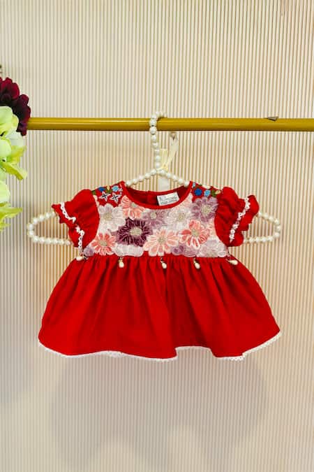 Rage Attire-Sweta Saria Embroidered Red Dress 