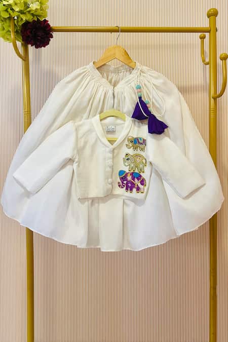 Shop Rage Attire-Sweta Saria Ivory Beads, Embroidery Elephant Lehenga Set at Aza Fashions Shop_Rage Attire-Sweta Saria_Ivory Beads, Embroidery Elephant Lehenga Set _at_Aza_Fashions