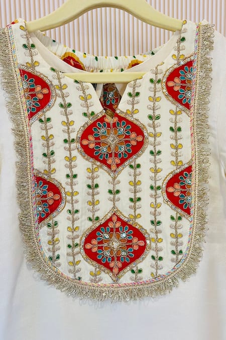 Rage Attire-Sweta Saria Ivory Embroidery Kurta Sharara Set at Aza Fashions Rage Attire-Sweta Saria_Ivory Embroidery Kurta Sharara Set _at_Aza_Fashions