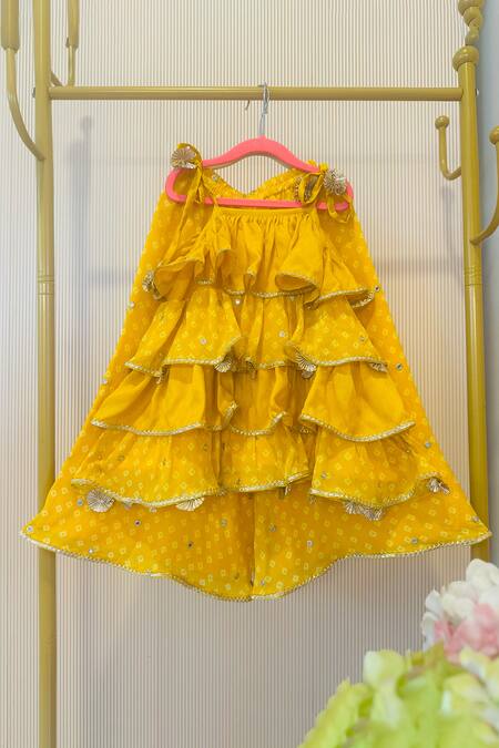 Rage Attire-Sweta Saria Yellow Chinon Printed Tunic And Sharara Set Online at Aza Fashions Rage Attire-Sweta Saria_Yellow Chinon Printed Tunic And Sharara Set _Online_at_Aza_Fashions