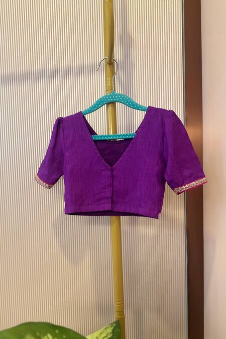 Rage Attire-Sweta Saria_Purple Organza Tassels, Embroidery Lehenga Set _Online_at_Aza_Fashions