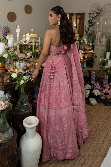 Safaa Pink Primrose Lehenga Set 