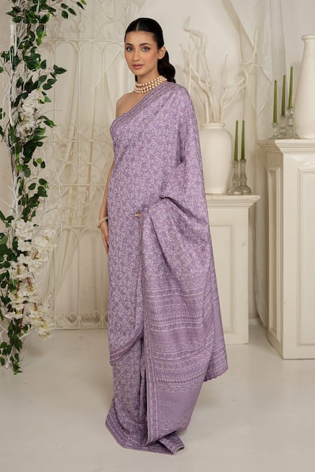 Buy Safaa Purple Shantoon Aurelia Violet Moonga Silk Saree Set Online at Aza Fashions Buy_Safaa_Purple Shantoon Aurelia Violet Moonga Silk Saree Set _Online_at_Aza_Fashions